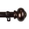 Carre 1" Single Curtain Rod 160-240 inch - Bronze view 4