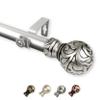 Camail 1" Single Curtain Rod 160-240 inch - Satin Nickel view 2