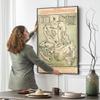1954 Augusta National Golf Club Course - Golf Dcor Wall Art - 4th Day Broadside Fan Map - Masters Pairing/Start Time Sheet PGA - Artwork Print Gift (23"x31") view 1