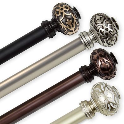Bazar 1" Single Curtain Rod 160-240 inch - Gold