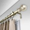 Camail 1" Single Curtain Rod 160-240 inch - Gold view 3