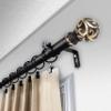 Camail 1" Single Curtain Rod 160-240 inch - Black view 3