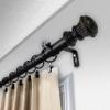 Bastia 1" Single Curtain Rod 160-240 inch - Black view 3
