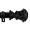 Bastia 1" Single Curtain Rod 160-240 inch - Black view 4