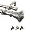 Berline 1" Double Curtain Rod 120-170 inch - Satin Nickel view 2