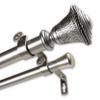 Berline 1" Double Curtain Rod 120-170 inch - Satin Nickel view 3