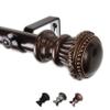 Bastia 1" Single Curtain Rod 160-240 inch - Bronze view 2