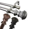 Bastia 1" Double Curtain Rod 160-240 inch - Black view 3