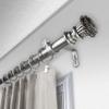 Bastia 1" Single Curtain Rod 160-240 inch - Satin Nickel view 3