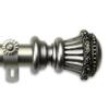 Bastia 1" Single Curtain Rod 160-240 inch - Satin Nickel view 4