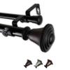 Berline 1" Double Curtain Rod 160-240 inch - Black view 2