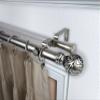 Camail 1" Double Curtain Rod 120-170 inch - Satin Nickel view 1
