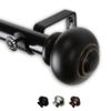 Carre 1" Single Curtain Rod 160-240 inch - Black view 2