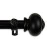 Carre 1" Single Curtain Rod 160-240 inch - Black view 4