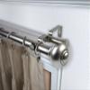 Carre 1" Double Curtain Rod 160-240 inch - Satin Nickel view 1