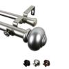 Carre 1" Double Curtain Rod 160-240 inch - Satin Nickel view 2