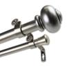 Carre 1" Double Curtain Rod 160-240 inch - Satin Nickel view 3