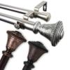 Berline 1" Double Curtain Rod 160-240 inch - Bronze view 4