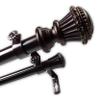 Bastia 1" Double Curtain Rod 120-170 inch - Bronze view 3