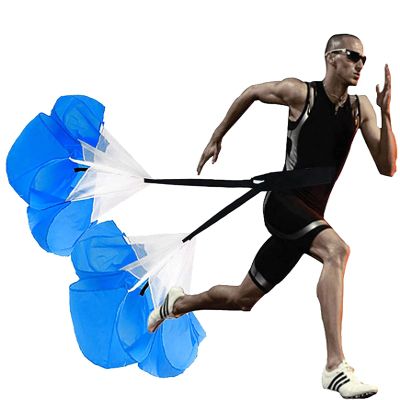 Resistance Parachute 57in Speed Parachute, Running Parachute Resistance Trainer,for Improving Speed/Stamina/Strength,with Adjustable Belt(Color:Blue)