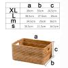 rff Storage Box/Rattan Storage Basket/Desktop Snack Storage Box/Straw Woven Shopping Basket Bamboo Woven Storage Basket (Size : 30.521.514.5cm) view 2