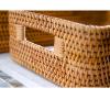 rff Storage Box/Rattan Storage Basket/Desktop Snack Storage Box/Straw Woven Shopping Basket Bamboo Woven Storage Basket (Size : 30.521.514.5cm) view 3
