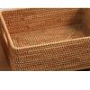 rff Storage Box/Rattan Storage Basket/Desktop Snack Storage Box/Straw Woven Shopping Basket Bamboo Woven Storage Basket (Size : 30.521.514.5cm) view 4