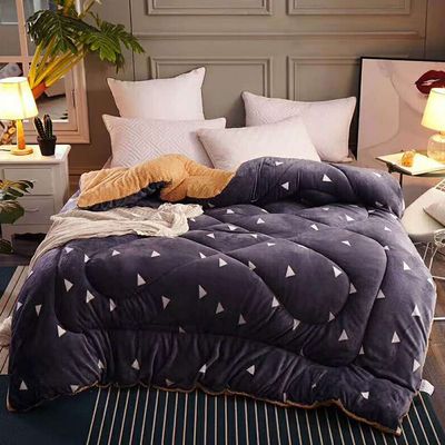 FFYUE Thick Lamb Velvet Autumn/Winter Quilt, Single/Double Thermal Quilt, Various Styles, Student Dormitory Household, Etc,B,180220CM