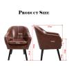Brown Leather Accent Chair, Armchair,47cm Seat,Ergonomic,Nordic Single Sofa Comfy Upholstered,Home, Bedroom, Balcony, Garden, Office, Comfortable and Durable, Practical and Stylish (Color : Brown) view 2