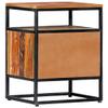 YITHOPI Nightstand Side Table End Table Bedside Tables for Living Room/Bedroom/Nursery Room/Laundry Room/Study Room, Bedside Cabinet 15.8"x11.8"x19.7" Solid Reclaimed Wood and Steel view 4