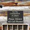 Fprqlyze No Cell Phones Sign, Office/Property, Pine Wood, Natural/Neutral, (24 x 36) inch, Wall Mount, Professional Style view 1