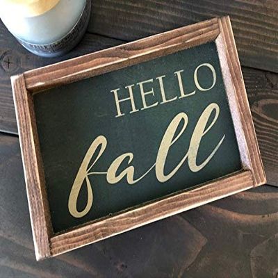 Hello Fall Wood Wall