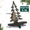 WeddPtyFr Black Christmas Stocking Holders for Mantel Set of 4 Stocking Hooks for Fireplace Mantel Hangers for Stocking Metal Stocking Holder for Christmas Decoration Hanging Hanger Clips view 2