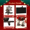 WeddPtyFr Black Christmas Stocking Holders for Mantel Set of 4 Stocking Hooks for Fireplace Mantel Hangers for Stocking Metal Stocking Holder for Christmas Decoration Hanging Hanger Clips view 3