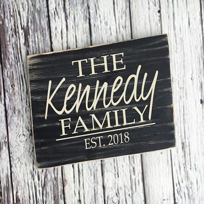 Family Established Sign Family Name Sign Established Name Sign Custom Family Name Sign Wedding Present Sign Style Wood Plaque, Custom Present