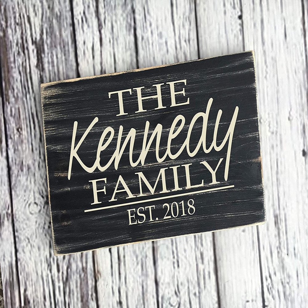 Family Established Sign Family Name Sign Established Name Sign Custom Family Name Sign Wedding Present Sign Style Wood Plaque, Custom Present