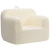ALIMORDEN Kids Ultra-Soft Snuggle Foam Filled Chair, Toddler Cuddly Sherpa Reading Couch for Boys and Girls, Cream view 1