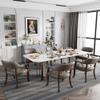 MODERION Modern Brown Solid Wood Boss Caption's Dining Chairs, Office Desk Chairs with Wheels, Arms, and High Back, 31.5H for Living Room Retro SY1533DK view 4