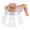 400ml Coffee Carafe, 3-Cup Coffee Server with Wood Handle Glass Coffee Pot for Kitchen Accessory view 1
