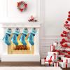 Personalized Galaxy Animal Cool White Wolf Christmas Stocking Customize Name Xmas Socks for for Family Holiday Decorations Gift 17.52 x 7.87 Inch view 2