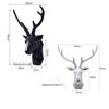 Animal Head Wall Decor, Deer Head Antler Wall Mount,Large Wall Hanging Faux Taxidermy Artificial Deer Head Art,Home Accessories Statues Sculptures for Wall Decoration view 4