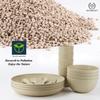Homienly Wheat Straw Dinnerware Sets, 20pcs Lightweight Unbreakable Dinnerware, Microwave Dishwasher Safe Bowls Cups Forks Spoons set,Perfect for Camping Outdoor, Beige view 3