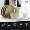 Homienly Wheat Straw Dinnerware Sets, 20pcs Lightweight Unbreakable Dinnerware, Microwave Dishwasher Safe Bowls Cups Forks Spoons set,Perfect for Camping Outdoor, Beige view 4