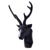 Animal Head Wall Decor, Deer Head Antler Wall Mount,Large Wall Hanging Faux Taxidermy Artificial Deer Head Art,Home Accessories Statues Sculptures for Wall Decoration view 1