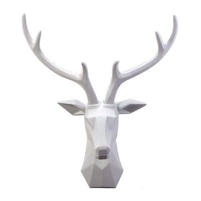 Animal Head Wall Decor, Deer Head Antler Wall Mount,Large Wall Hanging Faux Taxidermy Artificial Deer Head Art,Home Accessories Statues Sculptures for Wall Decoration