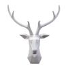 Animal Head Wall Decor, Deer Head Antler Wall Mount,Large Wall Hanging Faux Taxidermy Artificial Deer Head Art,Home Accessories Statues Sculptures for Wall Decoration view 1