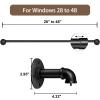 1 Inch Heavy Duty Blackout Curtain Rods for Windows, Industrial Pipe Wrap Around Room Divider Decorative Curtain Rods Wall Mount & Ceiling Mount, Black, 28-48 Inch view 3