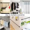 1 Inch Heavy Duty Blackout Curtain Rods for Windows, Industrial Pipe Wrap Around Room Divider Decorative Curtain Rods Wall Mount & Ceiling Mount, Black, 28-48 Inch view 4