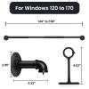 1 Inch Heavy Duty Blackout Curtain Rods for Windows, Industrial Pipe Wrap Around Room Divider Decorative Curtain Rods Wall Mount & Ceiling Mount, Black, 144-168 Inch view 3