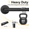 1 Inch Heavy Duty Blackout Curtain Rods for Windows, Industrial Pipe Wrap Around Room Divider Decorative Curtain Rods Wall Mount & Ceiling Mount, Black, 144-168 Inch view 4